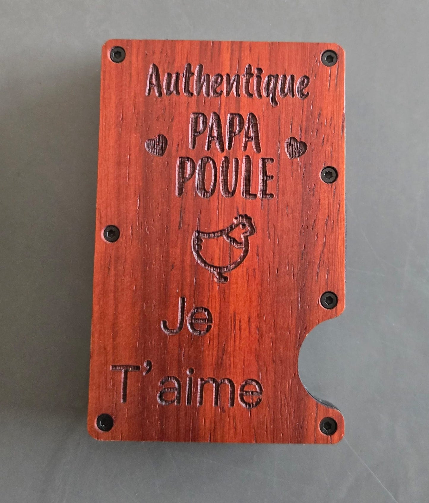 PORTE CARTE EN BOIS A PERSONNALISER